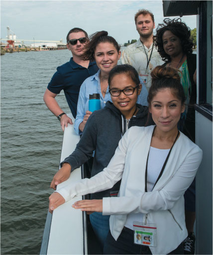 staff took a waterside port tour