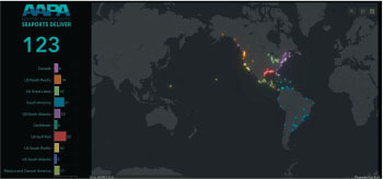 new interactive ports map powered by esri